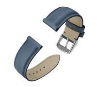Genérico Correa de reloj cuero, correa repuesto for hombre, 16 mm, 17, 18, 19, 20, 21, 22, estilo vintage(Blue,22mm)