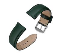Genérico Correa de reloj cuero, correa repuesto for hombre, 16 mm, 17, 18, 19, 20, 21, 22, estilo vintage(Green,18mm)
