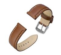Genérico Correa de reloj cuero, correa repuesto for hombre, 16 mm, 17, 18, 19, 20, 21, 22, estilo vintage(Tan,16mm)