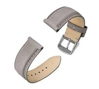 Genérico Correa de reloj cuero, correa repuesto for hombre, 16 mm, 17, 18, 19, 20, 21, 22, estilo vintage(White,18mm)