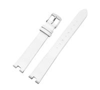 Genérico Correa de reloj cuero ultrafina compatible con SmartWatch Lily Series Sport for mujer, color blanco y negro, 14 mm(White-silver A)