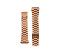 Genérico Correa de Reloj de Acero Inoxidable for A158/A159/A168/A169 /B650 /AQ230 /AE500W, Correa de Metal clásica pequeña y Cuadrada de Bloque Plateado de 18mm(Rose Gold 3)