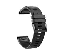 Genérico Correa de reloj de ajuste rápido de 22 26mm Compatible con correa de reloj Tactix 7 AMOLED Delta Bravo/Quatix 7 7X 6 5 3 banda de silicona for deportes al aire libre(Style2 Black,QuickFit 26m