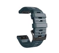 Genérico Correa de reloj de ajuste rápido de 22 26mm Compatible con correa de reloj Tactix 7 AMOLED Delta Bravo/Quatix 7 7X 6 5 3 banda de silicona for deportes al aire libre(Style1 Lake blue,QuickFit