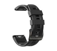 Genérico Correa de reloj de ajuste rápido de 22 26mm Compatible con correa de reloj Tactix 7 AMOLED Delta Bravo/Quatix 7 7X 6 5 3 banda de silicona for deportes al aire libre(Style3 Black,QuickFit 22m
