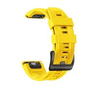 Genérico Correa de reloj de ajuste rápido de 22 26mm Compatible con correa de reloj Tactix 7 AMOLED Delta Bravo/Quatix 7 7X 6 5 3 banda de silicona for deportes al aire libre(Style3 Yellow,QuickFit 26