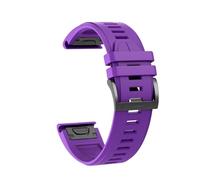 Genérico Correa de reloj de ajuste rápido de 22 26mm Compatible con correa de reloj Tactix 7 AMOLED Delta Bravo/Quatix 7 7X 6 5 3 banda de silicona for deportes al aire libre(Style2 Purple,QuickFit 26