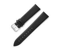 Genérico Correa de reloj de cuero Premium ultrafina, pulsera de 12, 14, 16, 18, 20 y 22mm, correas de reloj de cuero suave, correa de reloj de liberación rápida(negro,18mm)