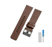 Generico Correa de reloj de piel auténtica duradera y exquisita para correa impermeable de piel de vacuno de 22 mm, 24 mm, 26 mm, 28 mm y 30 mm, 22mm, Acetato, No es una piedra preciosa