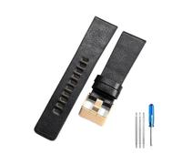 Generico Correa de reloj de piel auténtica duradera y exquisita para correa impermeable de piel de vacuno de 22 mm, 24 mm, 26 mm, 28 mm y 30 mm, 26mm, Acetato, No es una piedra preciosa