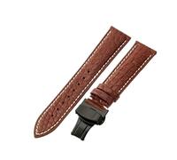 Generico Correa de reloj de piel auténtica para hombre y mujer con hebilla de aguja para MasterWatchband, 20mm, Acetato, No es una piedra preciosa