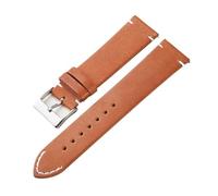 Genérico Correa de reloj de piel de vaca loca italiana de liberación rápida for hombre y mujer, accesorios for relojes Water Ghost(Light brown,24mm)