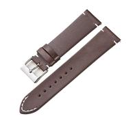 Genérico Correa de reloj de piel de vaca loca italiana de liberación rápida for hombre y mujer, accesorios for relojes Water Ghost(Dark brown,18mm)