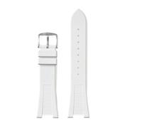 Genérico Correa de reloj goma fluorada 25x12mm Compatible con Philippe Nautilus Citizen AW0130-85X/A/Z Patek, accesorios pulsera(White)