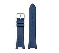 Genérico Correa de reloj goma fluorada 25x12mm Compatible con Philippe Nautilus Citizen AW0130-85X/A/Z Patek, accesorios pulsera(Royal blue)