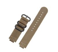 Genérico Correa de reloj nailon con anillo metal convexo 24 * 16 mm compatible TIMEX Tidal T2N721 T2N720 TW2T76500 TW2T76300 lona deportiva transpirable(Khaki black)