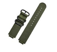 Genérico Correa de reloj nailon con anillo metal convexo 24 * 16 mm compatible TIMEX Tidal T2N721 T2N720 TW2T76500 TW2T76300 lona deportiva transpirable(Army green black)
