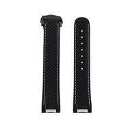 Genérico Correa de reloj silicona caucho 20 mm compatible con Omega Seamaster 300 AT150 Compatible Rolex Black Green Water Ghost Hebilla plegable(Black black)