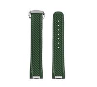 Genérico Correa de reloj silicona caucho 20 mm compatible con Omega Seamaster 300 AT150 Compatible Rolex Black Green Water Ghost Hebilla plegable(Green silver)