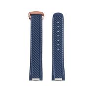 Genérico Correa de reloj silicona caucho 20 mm compatible con Omega Seamaster 300 AT150 Compatible Rolex Black Green Water Ghost Hebilla plegable(Blue rose)