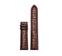 Genérico Correa de reloj unisex piel cocodrilo compatible con Tissot Longines Omega pulsera sin hebilla 16 mm 18 20 22 negra marrón azul(Brown NO bk A,16mm)