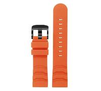 Genérico Correa de silicona 24 mm for reloj, resistente al agua y sudor, con hebilla acero inoxidable, compatible Luminox XS3749(Orange-Black buckle)