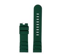 Genérico Correa de silicona 24 mm for reloj, resistente al agua y sudor, con hebilla acero inoxidable, compatible Luminox XS3749(Green-NO buckle)