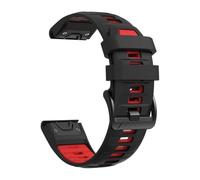 Genérico Correa de silicona de 26mm y 22mm for pulsera deportiva 8 PRO 8x 7X/6 6X/5 5x Puls/Enduro3/Tactix 8 Quatix/Epix Pro(B-Black Red,1PCS 26mm)