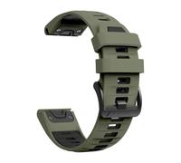 Genérico Correa de silicona de 26mm y 22mm for pulsera deportiva 8 PRO 8x 7X/6 6X/5 5x Puls/Enduro3/Tactix 8 Quatix/Epix Pro(B-Army Green Black,1PCS 22mm)