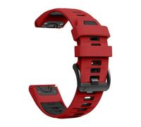 Genérico Correa de silicona de 26mm y 22mm for pulsera deportiva 8 PRO 8x 7X/6 6X/5 5x Puls/Enduro3/Tactix 8 Quatix/Epix Pro(B-Red Black,1PCS 22mm)