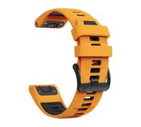 Genérico Correa de silicona de 26mm y 22mm for pulsera deportiva 8 PRO 8x 7X/6 6X/5 5x Puls/Enduro3/Tactix 8 Quatix/Epix Pro(B-Yellow Black,1PCS 22mm)