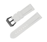 Genérico Correa de silicona for reloj 20 mm, 22, 24 y 26, correa caucho deportiva, repuesto for hombre mujer(White black,22mm)