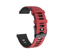 Genérico Correa deportiva de silicona de 20 y 22mm, Compatible con Vantage V3 M/M2 Band/Grit X Pro Titan, pulsera IGNITE 3 2 Pacer, correa de reloj suave(Red Black,22mm)