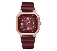 Genérico Correa Dial Reloj Mujer Silicona Reloj Mujer Reloj Digital Simples Reloj Mujer Automático Inteligente Relojes Reloj Nueve Reloj (Red, One Size)