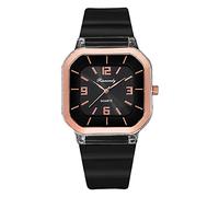 Genérico Correa Dial Reloj Mujer Silicona Reloj Mujer Reloj Digital Simples Reloj Mujer Automático Inteligente Relojes Reloj Nueve Reloj (Black, One Size)