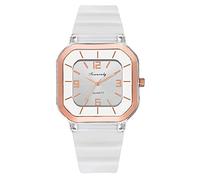 Genérico Correa Dial Reloj Mujer Silicona Reloj Mujer Reloj Digital Simples Reloj Mujer Automático Inteligente Relojes Reloj Nueve Reloj (White, One Size)