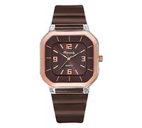 Genérico Correa Dial Reloj Mujer Silicona Reloj Mujer Reloj Digital Simples Reloj Mujer Automático Inteligente Relojes Reloj Nueve Reloj (Brown, One Size)