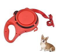 Generico Correa para perros de paseo, mascotas con botella de agua incorporada, cuenco plegable, dispensador de bolsas de caca, correa pequeña talla