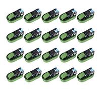 Genérico Correas de sujeción de trinquete 20 Unidades Verde 800 Dan 6 m,Bricolaje,Accesorios de Bricolaje,Cadenas, Alambre y Cuerda,Correas de amarre-148895