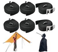 Genérico Correas de Sujeción para Toldo de RV, Juego de Seis Piezas de Cable Ajustable Resistente, Anclajes para Toldo, para Camión Kayak Tienda de Campaña Canoa Ventana Cama Campamento Exterior