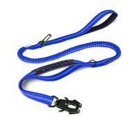 Genérico Correas Reflectantes for Mascotas Que absorben los Golpes con cinturón de Seguridad for Perros Grandes, Correa elástica táctica Resistente, Correa for Perros sin tirones(Blue)