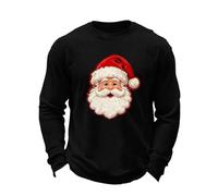 Genérico Corsé Tops para Hombres Manga Larga Invierno Manga Larga Camisa de Navidad Divertido Tops Manga Larga para Hombres V, Le Noir, XXXL