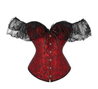 Genérico Corsés Y Bustiers Mujer Negro Corset Reductor Cinturón Abdomen Faja Lencería Vintage Vestir Goth, Patrón De Bordado Vientre Plano Dieta Para Party Navidad Halloween Carnival