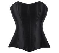 Genérico Corset Espalda Recta Corsé Corpiño de de Encaje Frente Abierto Bustiers con Tirantes Corset Top Waist Trainer Atractivo Adelgazar Halloween Carnava Cosplay Fiesta Outfit