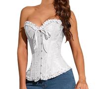 Genérico Corset Medieval Mujer Marron Fajas Lencería, Palacio Bandeau Reductoras de Cinturón Firme de Formación para para Halloween Navidad Carnaval y Boda Fiesta