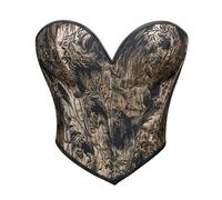 Genérico Corset Mujer Para Vestir Corsé Con Cordones Y Huesos De PláStico, Top Bustier Cinturón Firme de Formación de Cintura, Halloween Carnaval Fiesta
