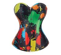 Genérico Corset Mujer Reductor Corsé Corpiño de de Encaje Frente Abierto Bustiers con Tirantes Sexy Lace Up Corset para Party Navidad Halloween Carnival