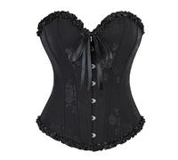 Genérico Corset Mujer Sexy Medieval Fajas Bustier Gótico Encaje Corsé Cinturón Firme de Formación de Cintura, para Halloween Navidad Carnaval y Boda Fiesta
