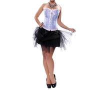 Genérico Corset Negro Disfraz Mujer Corse Medieval Carnaval Top Bustier con Cordones, Black Corpiño Palabra de Honor Corsé Gótico Palacio Cordet Overbust Cintura para Carnava Cosplay Fiesta Outfit