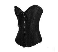 Genérico Corset Negro Party Mujer Talla Grande Corsés y Bustiers,Para Salir de Fiesta,Para Carnaval Negro S